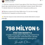 Zirai Don Desteği 798 Milyon TL!