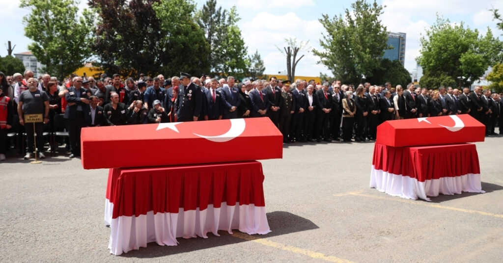 Tekirdağ Çorlu’da iki şehit polis için tören düzenlendi