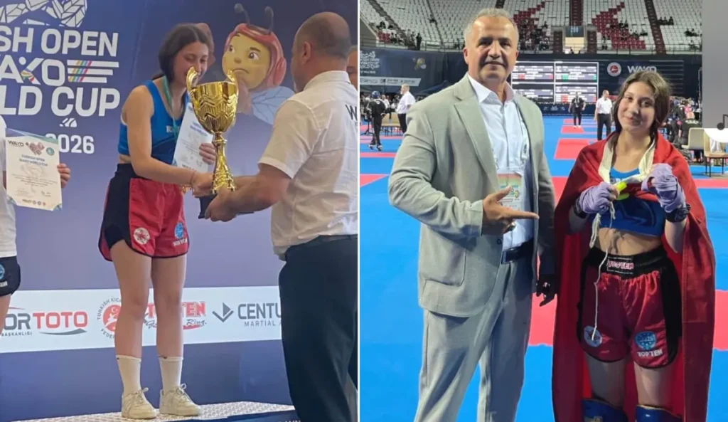 Ankara'lı sporcu Yağmur Gölük Kick Boks Wako Open Dünya Şampiyonasında birinci oldu