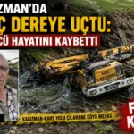 Kars Kağızman'da Feci Kaza: Vinç Dereye Yuvarlandı, Sürücü Hayatını Kaybetti