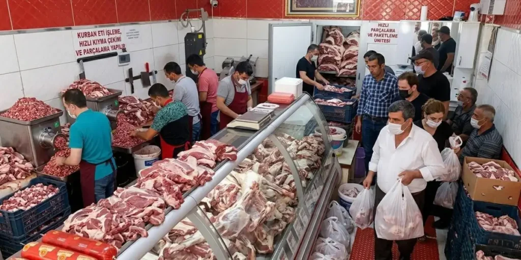 Kars’ta bayram sonrası "kıyma mesaisi"