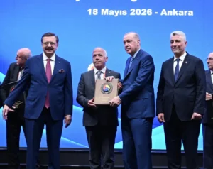 Türkiye Odalar ve Borsalar Birliğinden Akyürek’e Hizmet Şeref Plaketi
