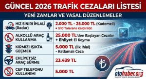 2026 Trafik Cezaları Listesi: Hız, Alkol, Radar Cezaları Kaç TL?