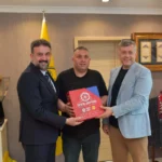 AKK Başkanı Halil İbrahim Yılmaz MKE Ankaragücü Başkanı İlhami Alparslan'ı ziyaret etti