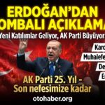 ERDOĞAN’DAN BOMBALI AÇIKLAMA: “AK Parti’ye Yeni Katılımlar Geliyor, Devam Edeceğiz!”