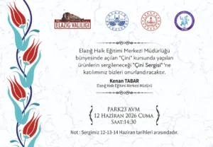 Elazığ’da çini sanatı sergisi kapılarını açıyor