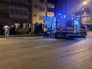 Mudanya'da kontrolden çıkan motosiklet sürücüsü yol kenarına savruldu