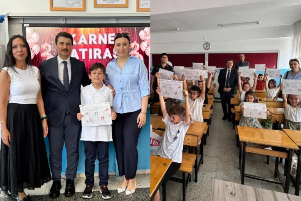 Nallıhan'da öğrenciler karnelerine kavuştu