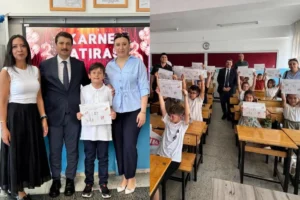 Nallıhan'da öğrenciler karnelerine kavuştu